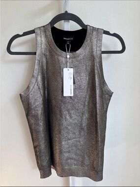 Minnie Rose Viscose Metallic Print Tank NEW WITH TAGS SIZE MEDIUM